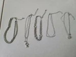 Silver Bracelet Anklet Bar, Boxes, Circle, Heart Bezel Or Double Layer. Fixed Price $10.00.