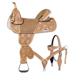 34HS Hilason Western Horse Saddle Treeless American Leather Trail Barrel. Fixed Price $799.95.