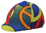 TOUGH-1 Lycra Spandex Fun Print Peace Sign Helmet Cover Horse Tack Equine 19-315. Fixed Price $13.00.