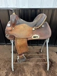 Billy Cook Barrel Saddle, Made In Sulfur, 14 Seat, Model 1530. Fixed Price $1400.00.