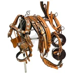 Full Grain Leather Single Carriage Driving Harness Horse Buggy Soft Pa. Fixed Price $369.00.