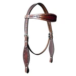 Hilason Western Horse Headstall Genuine American Leather Barb Wire Rough Out. Fixed Price $64.95.