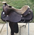 16 Tex Tan Semi Qh Bars Floral Silver Western Saddle Equitation Quality Usa. Fixed Price $659.95.