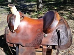 15.5" James Norris Ranch Roping Saddle. Fixed Price $995.00.