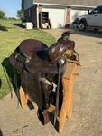 Western Champion Vintage Cowboy Trail Roping Ranch Riding Horse Saddle. Fixed Price $275.00.