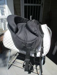 Kids Youth Tough 1 Black Cordura 600 Denier Premier Bareback Pad With Stirrups. Fixed Price $33.00.