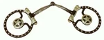 Kelly Silver Star Brown Steel Snaffle Bit 5 1/4" Mouth 3 1/2" Cheeks Texas. Fixed Price $44.99.