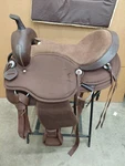 Synthetic Western Saddle Trail Pleasure Gaited Horse Light Weight Used 16 17. Fixed Price $129.99.