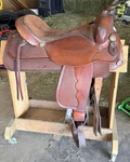 Circle Y Reining Saddle 18 Brown Traditional Leather Western Horse. Fixed Price $1250.00.