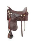 Tough Western Saddle Tooled Mcclellan Tree Camp 16 1/2" Dark Oil RK4. Fixed Price $669.83.