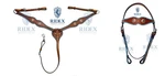 Plane Leather Western Saddle Headstall & Breastplate Fancy Design.. Fixed Price $101.19.