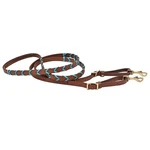8 Feet Hilason Western Horse American Leather Laced Barrel Roper Reins Brown. Fixed Price $39.99.