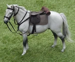 Handmade 1:6 Scale Brown Leather Saddle Bridle Mr Z Hanoverian Horse Not Incl.. Fixed Price $56.52.