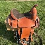 Corriente Roping Saddle 15 Brown Leather Suede Seat Fleece Lined Western Tack. Fixed Price $699.99.