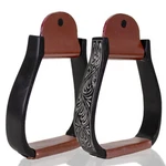 Tahoe Tack Black Hand Engraved Aluminum 5" Adult Western Stirrups For Saddles. Fixed Price $44.95.