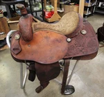 Corriente Roping Saddle 15" Brown Leather Lined, Western Tack 050826EB (ral). Fixed Price $549.99.