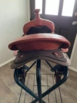 New 16" Fabtron #7106 Saddle Brown Round Skirt Truefit Tree Semi-quarter Bars. Fixed Price $750.00.