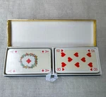 Vintage Piatnik Double Deck Playing Cards, 6599, Austria, Floral Aces. Fixed Price $53.55.