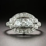 1/2CTW White Round Simulated Diamond Art Deco Vintage Wedding Ring 925 Silver. Fixed Price $75.20.