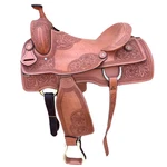 Western Adult Ranch Horse Saddle Classic Plain Leather Double Skirt. Fixed Price $829.99.