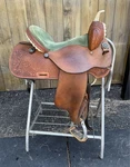 Nathan Lamb Barrel Saddle 15 Western Rough Out Seat Aluminum Stirrups Made Usa. Fixed Price $900.00.