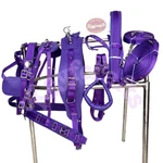 Purple Nylon Single Horse Driving Harness Set Carriage Padded Full Cob Pony. Fixed Price $199.00.