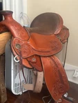 Circle Y Flex 2 Saddle 16 Wide, Breast Collar, Flank, Girth, And Reins. Fixed Price $2875.00.