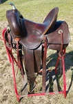 Vintage Heiser Denver Triple Marking Square Skirt- High Back Western Saddle. Fixed Price $1550.05.