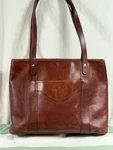 King Ranch Burgundy Red Saddle Leather Cargo Tote Large Purse Handbag. Fixed Price $125.00.