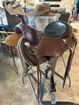 Circle Y Brown Leather Trail Saddle 16IN Traditional Model 166726618-05. Fixed Price $772.50.