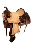 Youth Hard Seat Roper Style Saddle With Basketweave Tooling 13" New. Fixed Price $280.00.