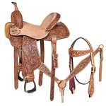 Hilason Western Horse Barrel Racing Trail American Leather Saddle Tack Tan. Fixed Price $799.95.