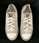 Converse Junior All Shoes Low Tops Silver W/ - 665360F Youth Sz 4. Fixed Price $15.00.