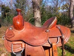 15.5" Johnny Scott Ranch Roping Saddle Fqhb (made Texas). Fixed Price $1495.00.