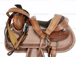 Western Horse Saddle Roping Ranch Pleasure Tooled Leather Tack Set 15 16 17 18. Fixed Price $429.86.
