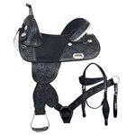 Western Horse Saddle Hilason Treeless American Leather Barrel. Fixed Price $799.95.