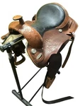 Hilason 16" Western Draft Horse Trail Saddle Brown Leather Hand Tooled. Fixed Price $405.00.