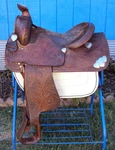 Simco Western Show / Parade Saddle- 15" -silver Hearts- Tooled Design -stunning!. Fixed Price $399.01.