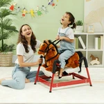 Spring Rocking Horse, Kids Ride On W/ Saddle, Brown. Fixed Price $104.99.