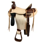 16" Buffalo Saddlery Rugged Outlaw Natural Rough Roper Style Saddle!. Fixed Price $474.95.