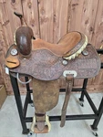 13" Used Twister Barrel Tooled Trophy Saddle Excellent Condition!. Fixed Price $525.00.