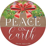 Peace On Earth Bow Wreath Novelty Circle Coasters Set Of 4 Holiday Christmas. Fixed Price $16.99.
