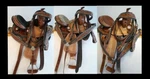 10" 12" Pony Mini Med Barrel Pleasure Saddle Kids Suede Hairon Seat 4PC Studded!. Fixed Price $264.10.
