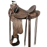C-O-17 Western Horse Wade Saddle Leather Ranch Roping Dark Brown Hilason. Fixed Price $749.95.