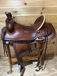 18 Circle Y All-around Ranch Roper Western Saddle Model 1124. Fixed Price $1495.00.