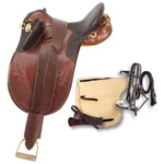 Australian Outrider Stock Poley Saddle Or Pkg- Dark Oil Sizes 16",17",18",19". Fixed Price $468.70.