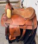 16" Tex Tan Hereford Brand Barrel Roping Saddle Model 08-1363 Made Usa. Fixed Price $799.00.