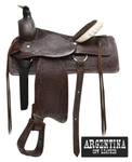 Roper Style Western Saddle Fully Tooled With Silver Laced Rawhide Cantle 16" New. Fixed Price $425.00.