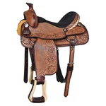 15 Hilason Western Horse Floral Ranch Roping American Leather Saddle Brown. Fixed Price $749.95.