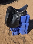 Bates Innova Dressage Saddle Size (16.5- 17") Full Gullet System Included. Fixed Price $1075.00.